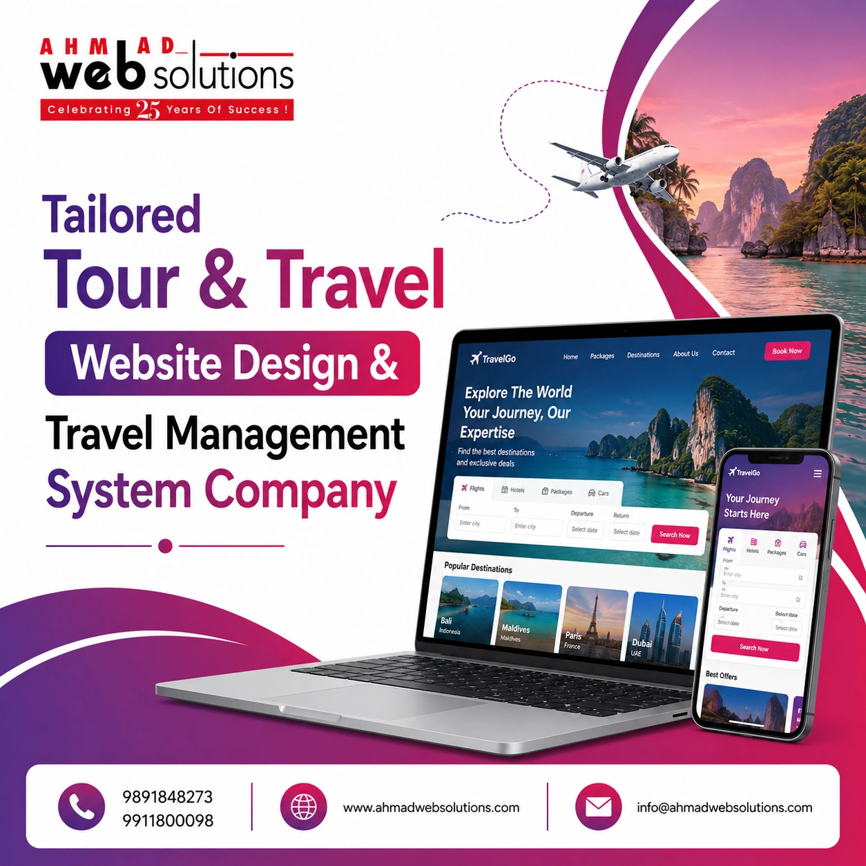 Tailored Tour & Travel Website Design & Travel Management System Company